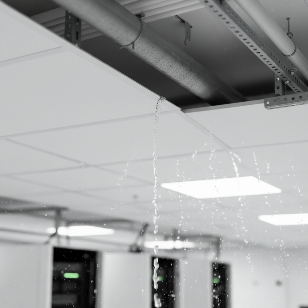 Figure: Pipe leak in a data center